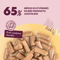 DELICKCIOUS konservuotas pašaras su lašiša ir morkomis suaugusiems šunims, 85 g — 3 nuotrauka