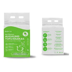 8 VNT. – Kraikas katėms TOFU BeloCat, obuolių kvapo, 6 l (2,5 kg), 2 mm granulės