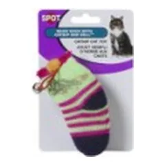 Žaislas katei kojinė katžole ir varpeliu 11cm
