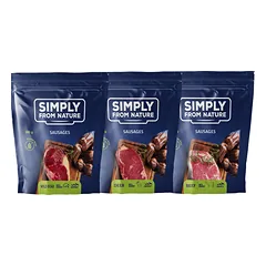 SIMPLY FROM NATURE Natūralios dešrelės SKONIŲ MIKSAS 300 g x 3 vnt.