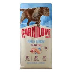 Carnilove True Fresh sausas pašaras su žuvimi ir kalakutiena šunims