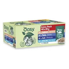 Oasy Original Sterilised MultiPack guliašas su įvairia žuvimi katėms - Pet24