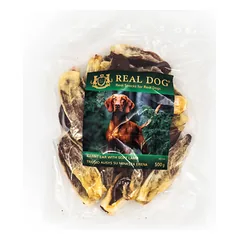 Triušio ausys su minkšta ėriena REAL DOG SNACKS 500g