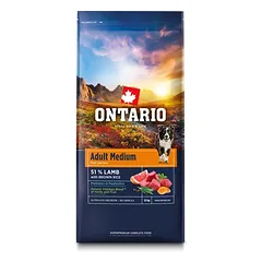 Ontario Adult Medium Lamb and Brown Rice, 12 kg, pašaras vidutinių veislių šunims su ėriena ir rudaisiais ryžiais — 2 nuotrauka