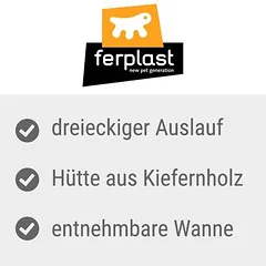 Ferplast Twingloo triušiams, L 120 x B 51 x H 43 cm — 2 nuotrauka