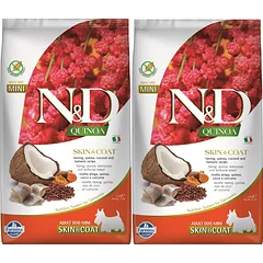 FARMINA N&D Quinoa Dog Skin&Coat Adult Mini herring, coconut 2.5 kg silkė ir kokosas