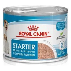 Royal Canin SHN Starter Mousse visavertis drėgnas ėdalas kalėms nėštumo pabaigoje ir laktacijos laikotarpiu, šuniukams iki 2 mėnesių amžiaus, 200 g