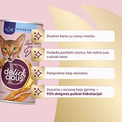 Gėrimas katėms su vandenyno žuvimi DELICKCIOUS 12x140g — 3 nuotrauka