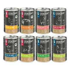 Liebesgut Hundefutter Friss-dich-satt Paket Adult & Sensitiv 48 x 400 g