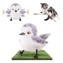 Zoomtopia Jouet oiseau battant rechargeable pour chat gazouillis à chat