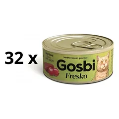 Gosbi konservai sterilizuotoms katėms su tunu ir obuoliais Fresko Cat Adult Sterilised Tuna&Apple, 32x70 g