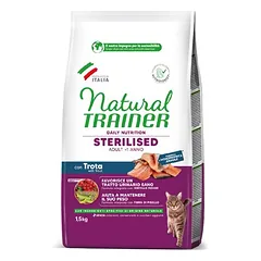 Natural Trainer Sterilised su upėtakiu, sausas maistas katėms