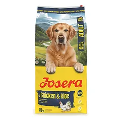 Josera Adult Chicken and Rice M/M sausas pašaras vidutinių ir didelių veislių šunims su vištiena ir ryžiais, 12,5 kg