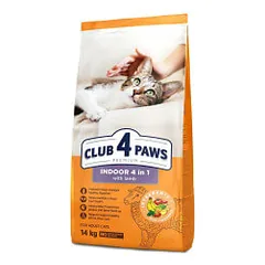 Club 4 Paws Premium Indoor 4in1 sausas pašaras su ėriena katėms - Pet24