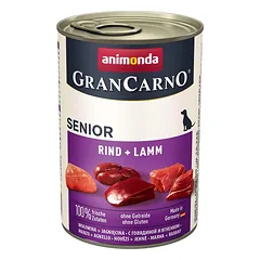 Animonda Grancarno Senior 400 g suaugusių šunų konservai su ėriena ir veršiena
