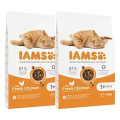 IAMS for Vitality suaugusioms katėms su šviežia vištiena 20 kg (2 x 10 kg)