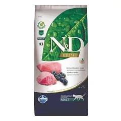 Farmina N&D Prime Cat Grain Free Lamb & Blueberry sausas maistas suaugusioms katėms, 10 kg