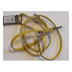Hunter Training Leash Croque Bones 11/200 Faux Leather Kroko yellow