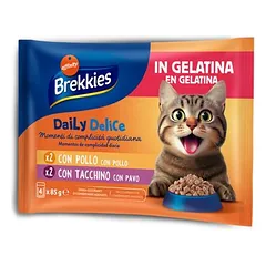 Brekkies Daily Delice 4 x 85 g, drėgnas maistas katėms — 4 nuotrauka