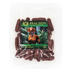 Real Dog skanėstai šunims, antienos dešrelės, 500 g
