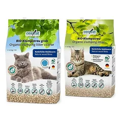 CosyCat ekologiškas gumuliuojantis kraikas katėms, kombinuotas pasiūlymas stambus + smulkus, CosyCat Bio gumuluojantis kraikas, kombinuotas pasiūlymas: 10 l smulkaus + 10 l stambaus (20 l) — 2 nuotrauka
