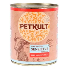 Petkult Sensitive konservai šunims su jautiena ir ryžiais, 800 g
