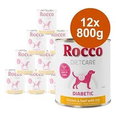 Rocco Diet Care Diabetic su vištiena ir jautiena bei ryžiais, drėgnas maistas šunims 800 g — 3 nuotrauka