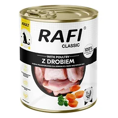 RAFI Classic su paukštiena 800 g drėgnas maistas šunims
