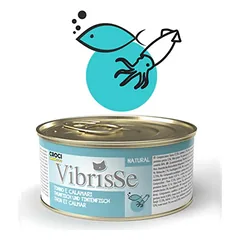 VIBRISSE konservai katėm su tunu ir kalmarais 70g 1vnt (24)