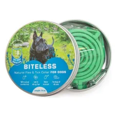 Biteless šunų antiparazitinis antkaklis, silikoninis, 70 cm