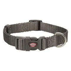 Trixie Premium Collar reguliuojama nailoninė antkaklio diržas šunims, XXS–XS, 15–25 cm/10 mm, grafito
