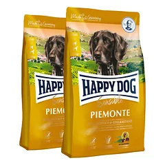 HAPPY DOG Supreme piemonte -antiena, kaštonas, žuvis 20 kg (2 x10 kg)
