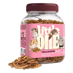 Little One Mealworms džiovinti milčiai, papildomas maistas visalesėms graužikams, 70 g