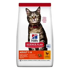 Hill’s Science Plan Feline Adult Chicken Sausas maistas suaugusioms katėms (su vištiena) 15 kg