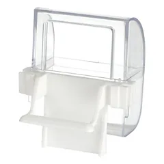 Beeztees Vogel Futter-und Wassernapf transparent/weiß - 2er Pack