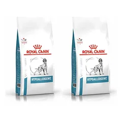 ROYAL CANIN Veterinary Dog Hypoallergenic sausas ėdalas suaugusiems šunims, turintiems nepageidaujamų reakcijų į maistą 2x14 kg