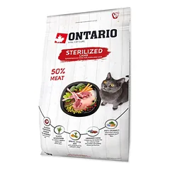 Ontario visavertis pašaras sterilizuotoms katėms Cat Sterilised Lamb, 2 kg — 2 nuotrauka