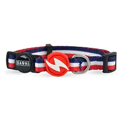 Dashi Stripes Red & Blue Katės Antkaklis - raudonai ir mėlynai dryžuotas antkaklis katėms