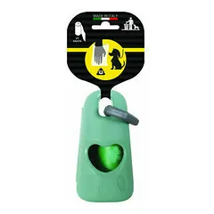 Dog bags holder cm. 9,5 x 5 x 4 h with snap-hook, different colors