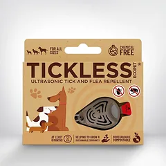 TICKLESS Eco Pet gyvūnų augintinių ultragarsinis pakabukas nuo erkių ir blusų, rudas