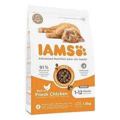 Iams Cat Kitten Chicken sausas maistas kačiukams su vištiena, 1.5 kg