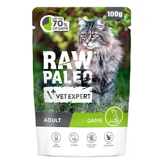 Raw Paleo adult cat – Game pouch 100g nuotrauka