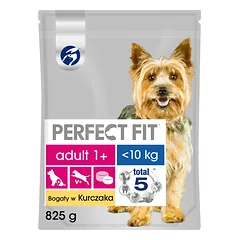  PERFECT FIT (Adult 1+) 825g Vištienos turtingas sausas ėdalas mažų veislių šunims