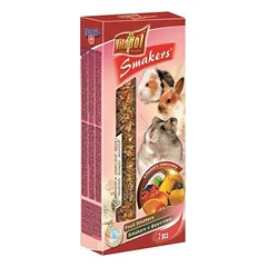 Vitapol Standard Smakers Fruit vaisių lazdelių formos skanėstai graužikams ir triušiams, 2 vnt., 90 g
