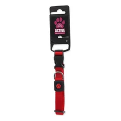 Active Dog Collar Premium S nailoninė apykaklė mažiems šunims, raudona, 1.5×27-37 cm — 2 nuotrauka