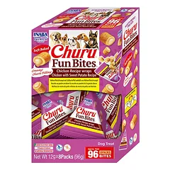 Churu Fun Bites skanėstas šunims su vištiena ir saldžia bulve suktinukai 96g