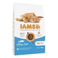 IAMS Cat Adult Ocean Fish sausas maistas suaugusiems katėms su vandenyno žuvimis, 10 kg