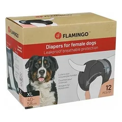 Flamingo DIAPERS DIPY FOR FEMALE DOGS XL 12PCS 40-58CM