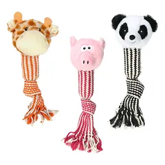 Kiaulė, žirafa, panda virvė 45 cm