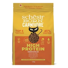 SCHESIR Born Carnivore Vištiena su kiaušiniu, 1,25 kg, sausas maistas suaugusiems katėms